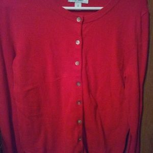 Old Navy red button up cardigan, size medium